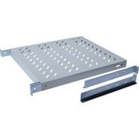 Digitus Ripiano con rotaie per il montaggio variabili per installazione fissa su armadi da 483 mm (19"), Il vano inferiore grigio, Mensola regolabile, Grigio, 50 kg, 1U, Turchia, 48,3 cm (19")