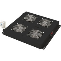 Digitus Unità di ventilazione da tetto per armadi di rete Unique & Varioflex-N e armadi di rete Dynamic Basic e di server, Modulo fan Nero, Nero, 4 ventola(e), Varioflex-N, Unique Network, Dynamic Basic, 470 mm, 410 mm, 15416 cm³