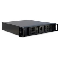 Inter-Tech 2U-2098-SK Supporto Nero Nero, Supporto, Server, Nero, Mini-ITX, uATX, Acciaio, 2U