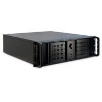 Inter-Tech 3U-3098-S Supporto Nero, Server case Nero, Supporto, Server, Nero, ATX, micro ATX, uATX, Mini-ITX, Acciaio, 3U