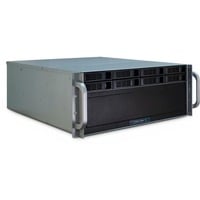 Inter-Tech 4U-4408 Supporto Nero, Argento Nero, Supporto, Server, Nero, Argento, ATX, EATX, EEB, Mini-ITX, uATX, Acciaio, 4U