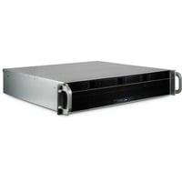 Inter-Tech IPC 2U-2404S Supporto Nero, Argento, Server case Nero, Supporto, Server, Nero, Argento, Mini-ITX, uATX, Acciaio, 2U