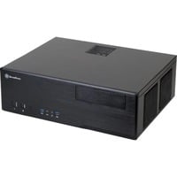 SilverStone Grandia GD05 HTPC Nero, Alloggiamento desktop Nero, HTPC, PC, Nero, DTX, micro ATX, Mini-ITX, Alluminio, Plastica, SECC, Casa/ufficio, Vendita al dettaglio