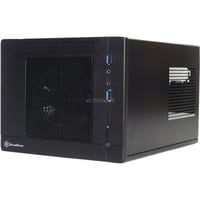 SilverStone SG05-LITE Cubo Nero Nero, Cubo, PC, Nero, DTX, mini-ITX, Plastica, Acciaio, Giocare