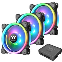 Thermaltake Riing Trio 12 LED RGB Radiator Fan TT Premium Edition Case per computer Ventilatore 12 cm Nero Ventilatore, 12 cm, 500 Giri/min, 1500 Giri/min, 25,2 dB, 41,13 pdc/min