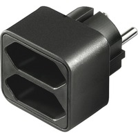 goobay NK 002 adattatore per presa di corrente Tipo C (Europlug) Nero, Adattatore presa Nero, Tipo C (Europlug), Tipo C (Europlug), Nero, Maschio/Femmina