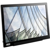 AOC 01 Series I1601FWUX Monitor PC 39,6 cm (15.6") 1920 x 1080 Pixel Full HD LED Argento, Nero Nero/Argento, 39,6 cm (15.6"), 1920 x 1080 Pixel, Full HD, LED, 5 ms, Argento, Nero