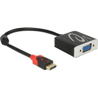 DeLOCK 62967 cavo e adattatore video 0,2 m DisplayPort VGA (D-Sub) Nero Nero, 0,2 m, DisplayPort, VGA (D-Sub), Maschio, Femmina, Oro