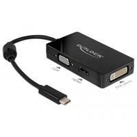 DeLOCK 63925 ripartitore video Nero, USB Type-C, 3840 x 2160 Pixel, Nero, 60 Hz, 0,13 m, Windows 10,Windows 7,Windows 8.1