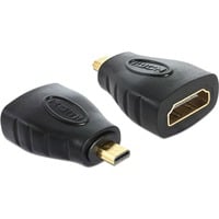 DeLOCK HDMI micro D/HDMI A HDMI mirco D Nero, Adattatore Nero, HDMI mirco D, HDMI A, Nero