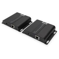 Digitus DS-55124 moltiplicatore AV Trasmettitore e ricevitore AV Nero, Estensione HDMI 3840 x 2160 Pixel, Trasmettitore e ricevitore AV, 120 m, Cablato, Nero