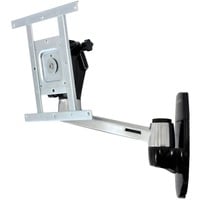 Ergotron LX HD Wall Mount Swing Arm 106,7 cm (42") Alluminio, Montaggio a parete argento/Nero, 106,7 cm (42"), 75 x 75 mm, 200 x 200 mm, -20 - 20°, Alluminio, Alluminio