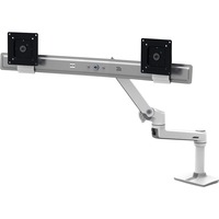Ergotron LX Series Desk Dual Direct Arm 63,5 cm (25") Bianco Scrivania, Base per monitor bianco, Libera installazione, 9,9 kg, 63,5 cm (25"), 100 x 100 mm, Regolazione altezza, Bianco