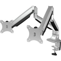 ICY BOX IB-MS504-T 81,3 cm (32") Nero, Argento Scrivania, Base per monitor argento/Nero, Morsa, 18 kg, 81,3 cm (32"), 75 x 75 mm, 100 x 100 mm, Nero, Argento