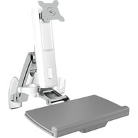 ICY BOX IB-MS600-W 61 cm (24") Parete Grigio, Argento, Bianco, Base per monitor bianco, 8 kg, 61 cm (24"), 75 x 75 mm, 100 x 100 mm, Regolazione altezza, Grigio, Argento, Bianco
