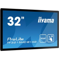iiyama ProLite TF3215MC-B1AG Monitor PC 81,3 cm (32") 1920 x 1080 Pixel Full HD LED Touch screen Chiosco Nero Nero, 81,3 cm (32"), 1920 x 1080 Pixel, Full HD, LED, 8 ms, Nero