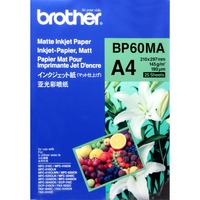 Brother BP-60MA carta inkjet A4 (210x297 mm) Opaco 25 fogli Bianco Stampa inkjet, A4 (210x297 mm), Opaco, 25 fogli, 145 g/m², Bianco