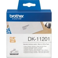 Brother Etichette per indirizzi standard, Nastro di scrittura Nero su bianco, 400 pz, DK, Nero, Bianco, Termica diretta, Cina