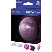 Brother LC1220M cartuccia d'inchiostro 1 pz Originale Magenta Magenta, 1 pz, 300 pagine, Confezione singola, Vendita al dettaglio