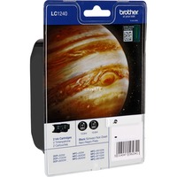 Brother LC1240BKBP2DR cartuccia d'inchiostro 1 pz Originale Nero Nero, 1 pz, 600 pagine, Doppia confezione