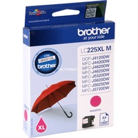 Brother LC225XLM cartuccia d'inchiostro 1 pz Originale Magenta Magenta, 1 pz, 1200 pagine, Confezione singola