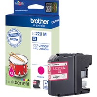 Brother LC22UM cartuccia d'inchiostro 1 pz Originale Magenta Magenta, 1 pz, 1200 pagine, Confezione singola