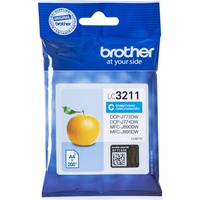 Brother LC3211C cartuccia d'inchiostro 1 pz Originale Ciano Ciano, 1 pz, 200 pagine, Confezione singola
