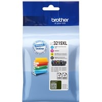 Brother LC3219XLVAL cartuccia toner 4 pz Originale Nero, Ciano, Magenta, Giallo, Inchiostro 3000 pagine, 1500 pagine, Nero, Ciano, Magenta, Giallo, 4 pz