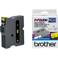Brother Nastro per etichettatura 18mm, Nastro di scrittura Nero su giallo, TX, Nero, Brother, PT-7000, PT-8000, PT-PC, 1,8 cm