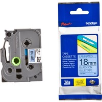 Brother Nastro per etichettatura 18mm, Nastro di scrittura Nero su blu, TZe, Grigio, Trasferimento termico, Filippine, 5 anno/i