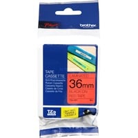 Brother Nastro per etichettatura 36mm, Nastro di scrittura Nero su rosso, TZe, Trasferimento termico, Brother, PT-9600, PT-9700PC, PT-9800PCN, 3,6 cm