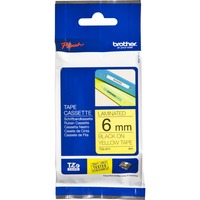 Brother TZE611 nastro per etichettatrice TZ TZ, Giallo, 8 m, 6 mm