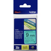 Brother TZE721 nastro per etichettatrice TZ, Nastro di scrittura TZ, Verde, 8 m, 9 mm