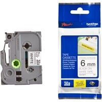 Brother TZE-S211 nastro per etichettatrice TZ, Nastro di scrittura TZ, Nero, Ad inchiostro, Cina, 5 anno/i, 6 mm