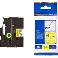 Brother TZe-FX611 nastro per etichettatrice Nero su giallo, Nastro di scrittura Nero su giallo, TZe, Brother, 6 mm, 8 m, 1 pz