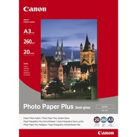 Canon Carta fotografica Plus Semi-gloss SG-201 A3 - 20 fogli 260 g/m², A3 (297 x 420 mm), Vendita al dettaglio