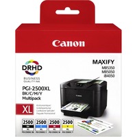 Canon Cartuccia d'inchiostro Multipack a resa elevata BK/C/M/Y PGI-2500XL Inchiostro a base di pigmento, Inchiostro a base di pigmento, Confezione multipla