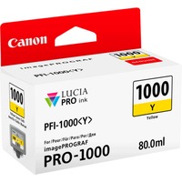 Canon Cartuccia d'inchiostro giallo PFI-1000Y Inchiostro a base di pigmento, 80 ml