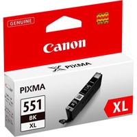Canon Cartuccia d'inchiostro nero a resa elevata CLI-551BK XL Resa elevata (XL), Inchiostro colorato, 1 pz, Vendita al dettaglio