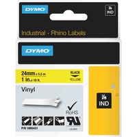 Dymo Etichette in vinile IND, Nastro di scrittura Nero su giallo, Multicolore, Vinile, -40 - 80 °C, UL 969, DYMO