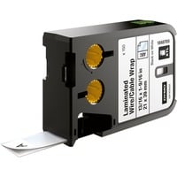 Dymo Etichette laminate per l'avvoglimento di fili/ cavi, Nastro di scrittura Nero su bianco, 150 pz, Nero, Trasferimento termico, Vinile, Belgio