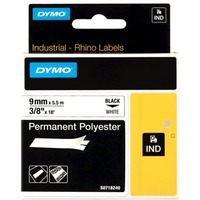 Dymo Poliestere Permanente IND, Nastro di scrittura Nero su bianco, Multicolore, Poliestere, -40 - 150 °C, UL 969, DYMO
