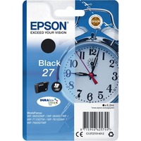 Epson Alarm clock Cartuccia Sveglia Nero Inchiostri DURABrite Ultra 27 Resa standard, Inchiostro a base di pigmento, 6,2 ml, 350 pagine, 1 pz