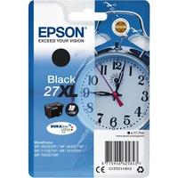 Epson Alarm clock Singlepack Black 27XL DURABrite Ultra Ink, Inchiostro Resa elevata (XL), Nero, Inchiostro a base di pigmento, 17,7 ml, 1 pz, 1100 pagine