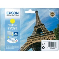 Epson Eiffel Tower Tanica Giallo Resa elevata (XL), Inchiostro a base di pigmento, 21,3 ml, 1 pz, Vendita al dettaglio