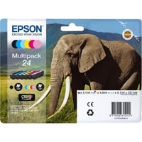 Epson Elephant Multipack 6-colours 24 Claria Photo HD Ink Resa standard, 5,1 ml, 4,6 ml, 6 pz, Confezione multipla