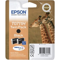 Epson Giraffe Confezione doppia Nero T0711H Inchiostri DURABrite Ultra, Inchiostro Inchiostro a base di pigmento, 1 pz, Confezione multipla