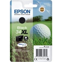 Epson Golf ball Inchiostro nero singolo DURABrite Ultra Pallina da golf 34XL Resa elevata (XL), Nero, Inchiostro a base di pigmento, 16,3 ml, 1 pz, 1100 pagine