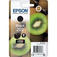 Epson Kiwi 202 cartuccia inchiostro originale nero 1pz Resa standard, Nero, Inchiostro a base di pigmento, 6,9 ml, 1 pz, 250 pagine