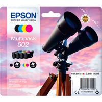 Epson Multipack 4-colours 502 Ink Resa standard, Inchiostro a base di pigmento, Inchiostro colorato, 4,6 ml, 3,3 ml, 1 pz